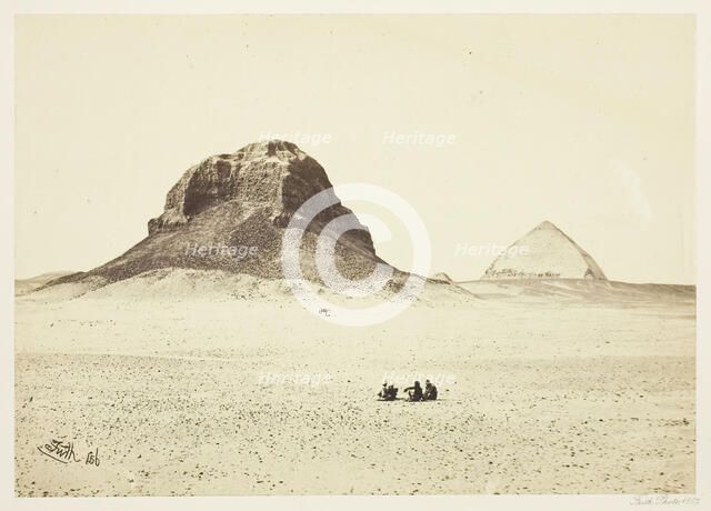 The Pyramids of Dahshoor, 1857. Creator: Francis Frith.