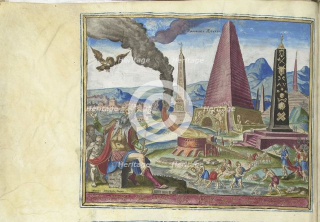 The Pyramids of Egypt (from the series The Eighth Wonders of the World), 1572. Artist: Galle, Philipp (Philips) (1537-1612)