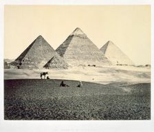 The Pyramids of El-Geezeh from the South West Egypt, 1858. Creator: Francis Frith