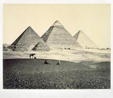 The Pyramids of El-Geezeh from the South West Egypt, 1858. Artist: Francis Frith