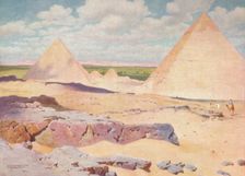 The Pyramids of Gizeh from the Desert c1880, (1904). Artist: Robert George Talbot Kelly