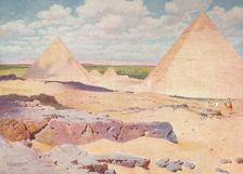 The Pyramids of Gizeh from the Desert c1880, (1904). Artist: Robert George Talbot Kelly