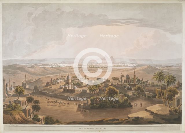 The Pyramids at Cairo, 1809.  Creator: Henry Salt.