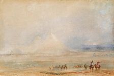 The Pyramids at Gizeh, about 1832. Creator: JMW Turner
