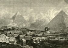 The Pyramids and Sphinx 1890. Creator: Unknown