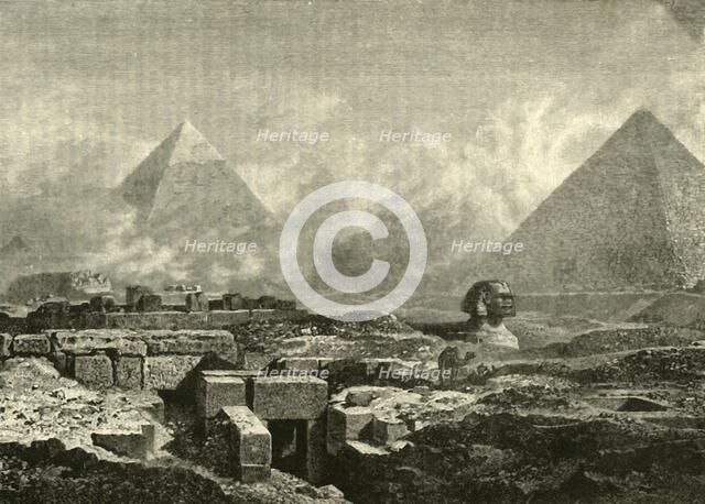 'The Pyramids and Sphinx', 1890.   Creator: Unknown.