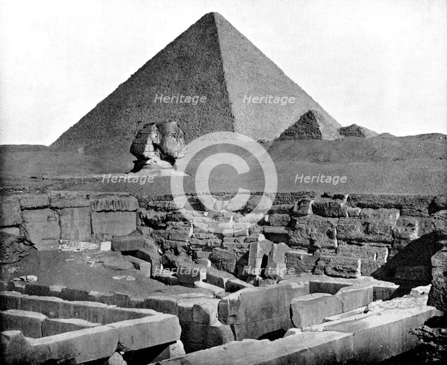 The Pyramids and Sphinx, Egypt, 1893.Artist: John L Stoddard