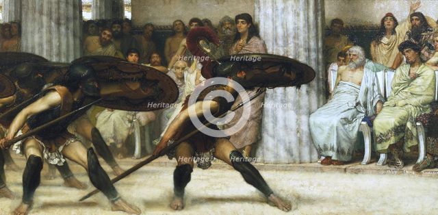 'The Pyrrhic Dance', 1869.                                                Artist: Sir Lawrence Alma-Tadema  