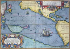 The Pacific Ocean, 1586. Creator: Abraham Ortelius