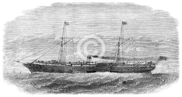 The Pacific Steam Navigation Company's new iron mail steam-ship Quito, 1864.  Creator: Unknown.