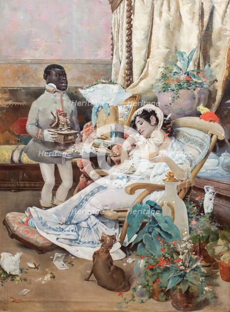 The paggio and the duchess, 1862. Creator: Busi, Luigi (1837-1884).