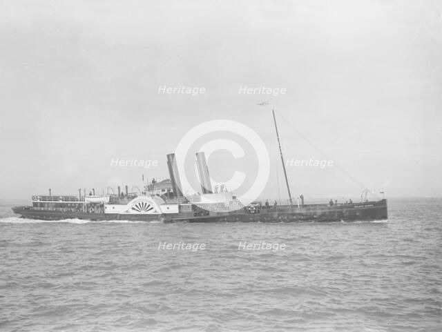 The paddle steamer 'Solent Queen', 1932. Creator: Kirk & Sons of Cowes.