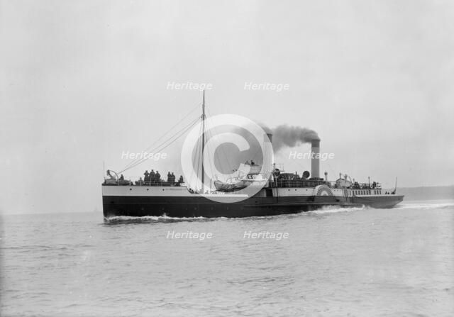 The paddle steamer 'SS Monarch' under way. Creator: Kirk & Sons of Cowes.