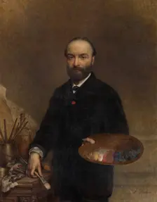 The Painter Charles Verlat, 1891. Creator: Joseph Delin