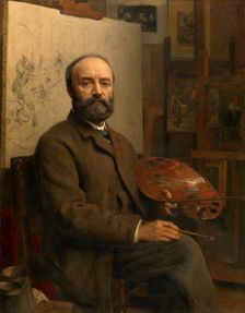 The Painter Charles Verlat, late 19th-early 20th century. Creator: Edouard De Jans