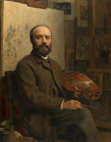 The Painter Charles Verlat, late 19th-early 20th century. Creator: Edouard De Jans