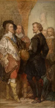 The Painter Anthony van Dyck in London, (c1630s), c1860s. Creator: Nicaise de Keyser