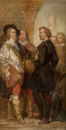 The Painter Anthony van Dyck in London, (c1630s), c1860s. Creator: Nicaise de Keyser