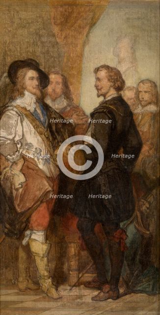 The Painter Anthony van Dyck in London, (c1630s), c1860s. Creator: Nicaise de Keyser.