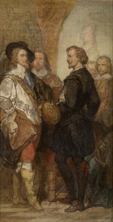 The Painter Anthony van Dyck in London, (c1630s), c1860s. Creator: Nicaise de Keyser