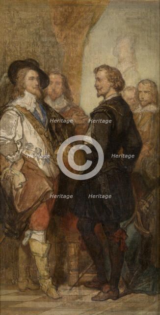 The Painter Anthony van Dyck in London, (c1630s), c1860s. Creator: Nicaise de Keyser.