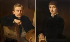 The Painter and Madame Hippolyte Van Soom, 1883. Creator: Eugene Siberdt