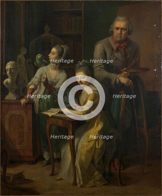 The painter and his daughters, 1774.