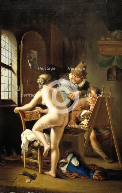 The Painter and his Model, 1690. Creator: Unknown.