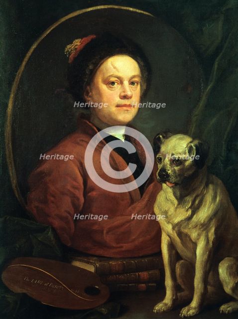 'The Painter and his Pug ', 1745. Artist: William Hogarth