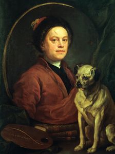 The Painter and his Pug , 1745. Artist: William Hogarth