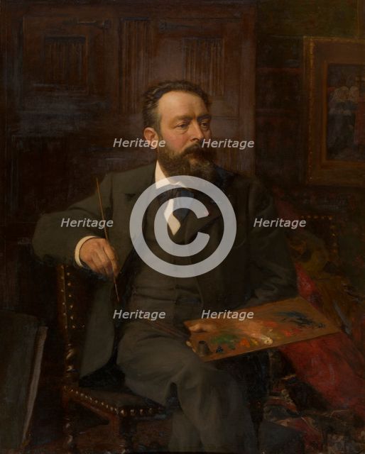 The Painter Albert De Vriendt, late 19th-early 20th century. Creator: Edouard De Jans.