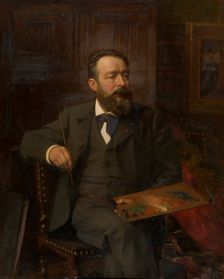 The Painter Albert De Vriendt, late 19th-early 20th century. Creator: Edouard De Jans
