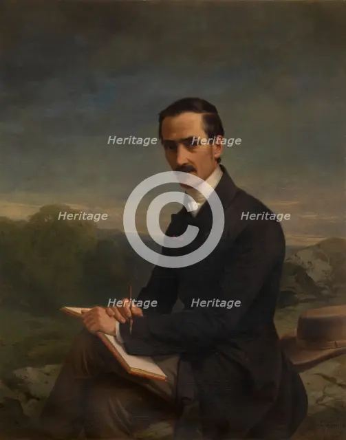 The Painter Alexandre Calame. Creator: Luigi Rubio.