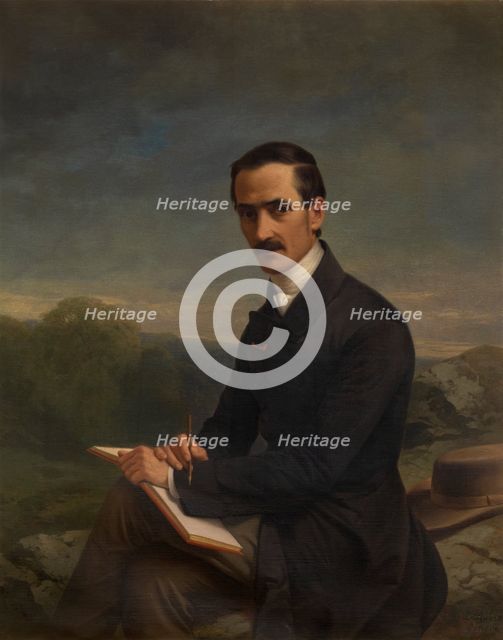 The Painter Alexandre Calame. Creator: Luigi Rubio.