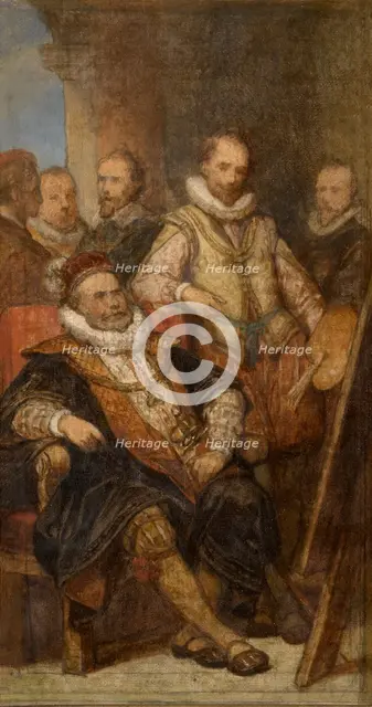 The Painter Bartholomeus Spranger in Vienna, (c1670s), c1860s. Creator: Nicaise de Keyser.