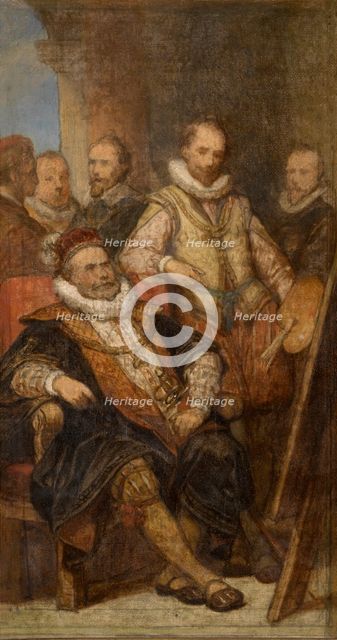 The Painter Bartholomeus Spranger in Vienna, (c1670s), c1860s. Creator: Nicaise de Keyser.