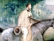 The Painter Guillaumin on horseback 1870. Artist: Edouard Manet