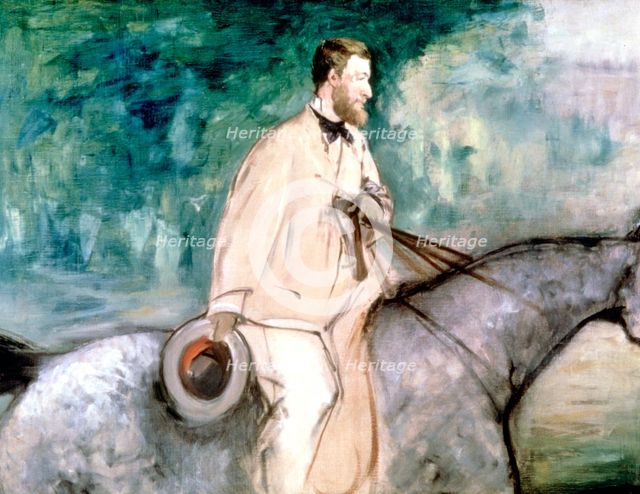 'The Painter Guillaumin on horseback', 1870. Artist: Edouard Manet