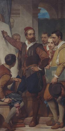 The Painter Denys Calvaert in Bologna, (c1570s), 1862-1872. Creator: Nicaise de Keyser