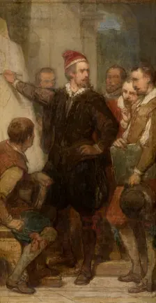 The Painter Denys Calvaert in Bologna, (c1570s), c1860s. Creator: Nicaise de Keyser