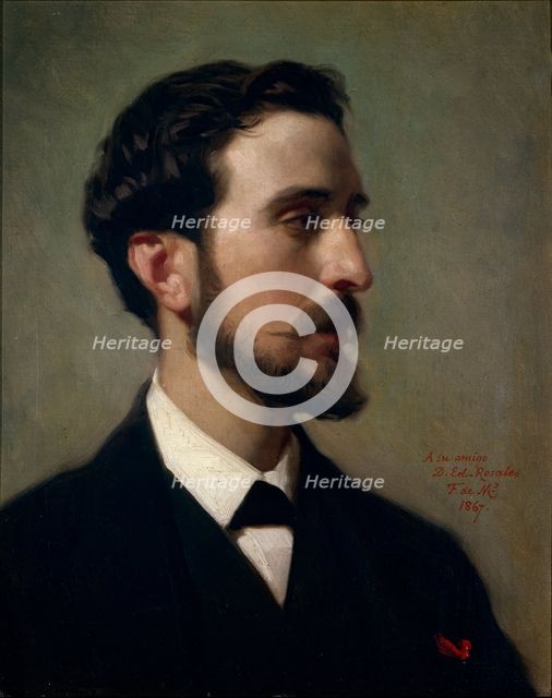 The Painter Eduardo Rosales, 1867. Creator: Federico de Madrazo y Kuntz.