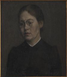 The Painter Elisabeth Wandel, 1890. Creator: Vilhelm Hammershøi