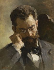 The painter Francisco Pradilla, 1874. Creator: Alejandro Ferrant y Fischermans
