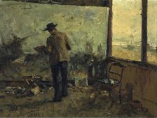 The Painter Franz Courtens, 1893. Creator: Isidore De Rudder