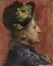 The Painter Kitty Kielland, probably 1880s. Creator: Eilif Peterssen