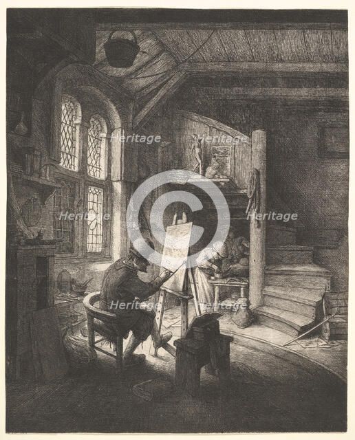 The Painter in His Studio, ca. 1667. Creator: Adriaen van Ostade.
