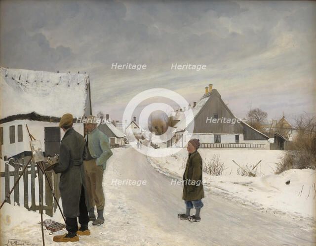 The Painter in the Village, 1897. Creator: Laurits Andersen Ring.