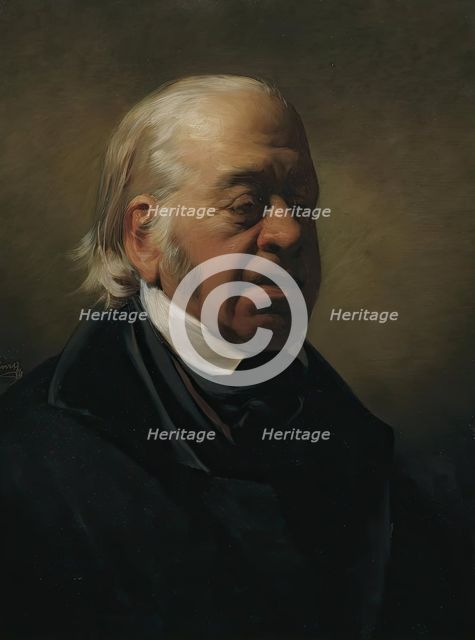 The painter Johann Nepomuk Schödlberger, 1852. Creator: Friedrich von Amerling.
