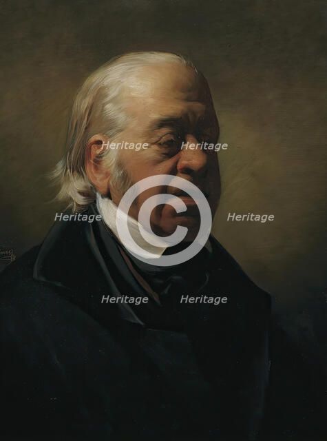 The painter Johann Nepomuk Schödlberger, 1852. Creator: Friedrich von Amerling.