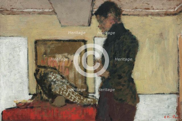 The painter Maximilien Luce in his studio, c1899. Creator: Vuillard, Édouard (1868-1940).